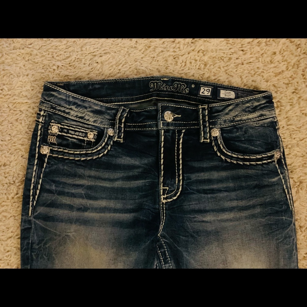Miss Me jeans size 29, 33 inseam in great condition